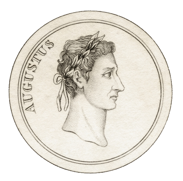 Side portrait of Augustus