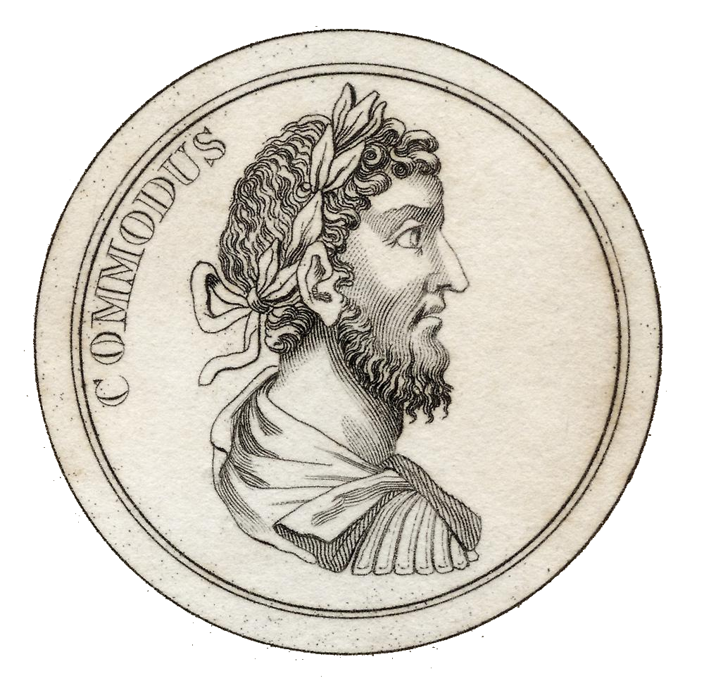 Side portrait of Commodus