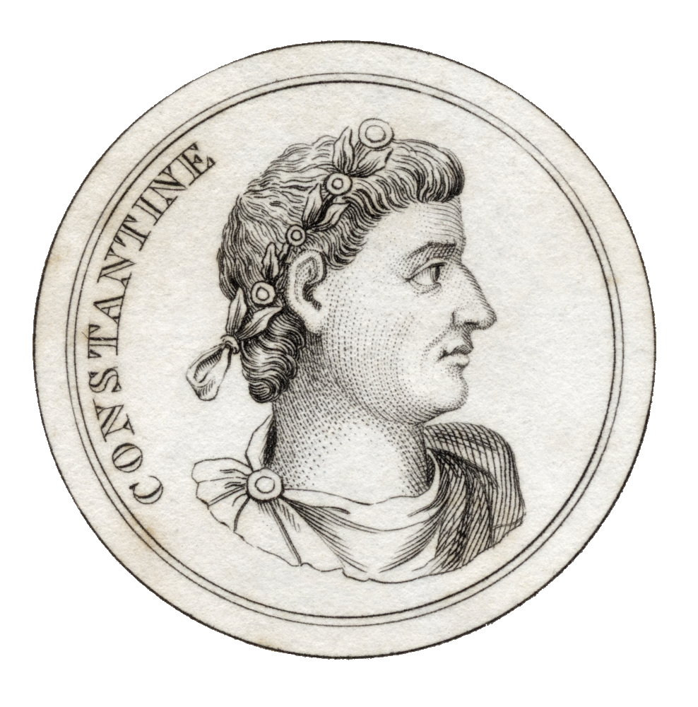 Side portrait of Constantine