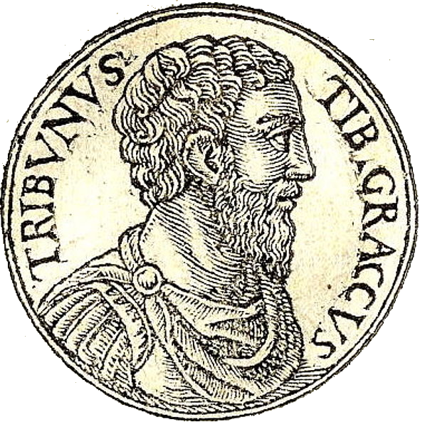 Side portrait of Tiberius Gracchus